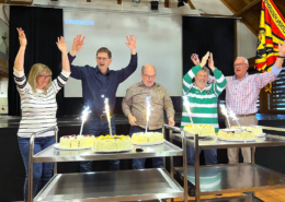 Torten mit Feuerwerk