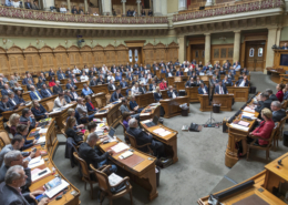 Ratsbetrieb im Bundeshauskuppel