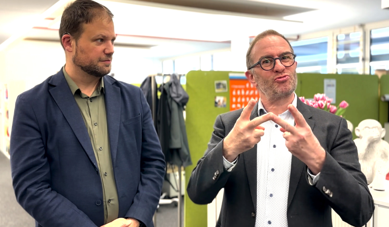 Videobild mit Stéphane Beyeler und Ruedi Graf