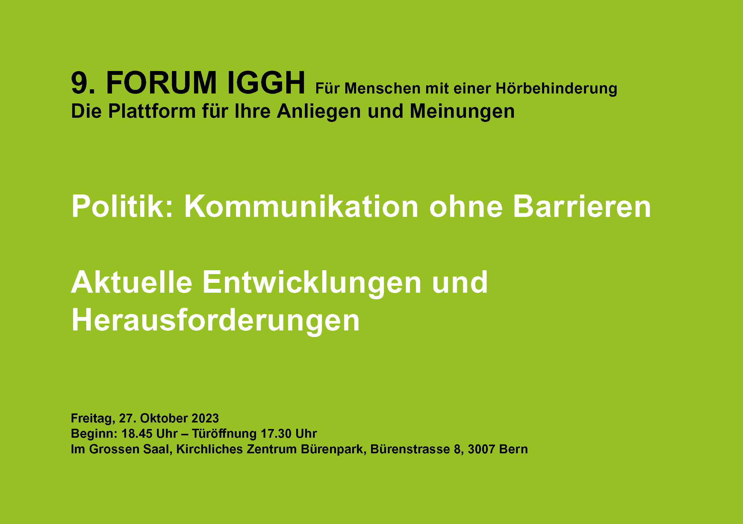 Flyer Forum IGGH