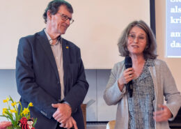 Von links: Christoph Künzler, Ehrenpräsident, und die neue Präsidentin Antoinette v. Werdt